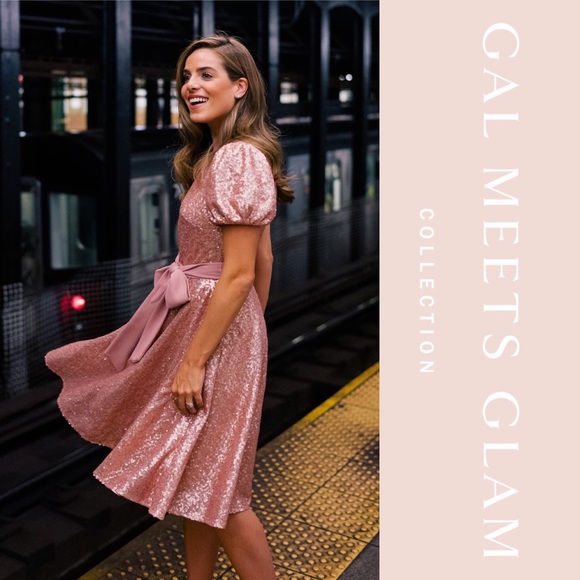 Gal Meets Glam Dresses & Skirts - Gal Meets Glam Beatrix Sequin Fit & Flare Dress